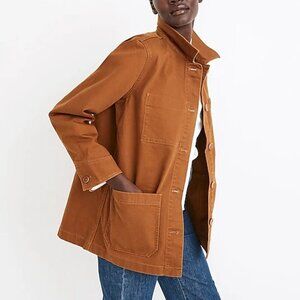 Madewell Oversized Shirt Jacket Dark Burnt Orange XS